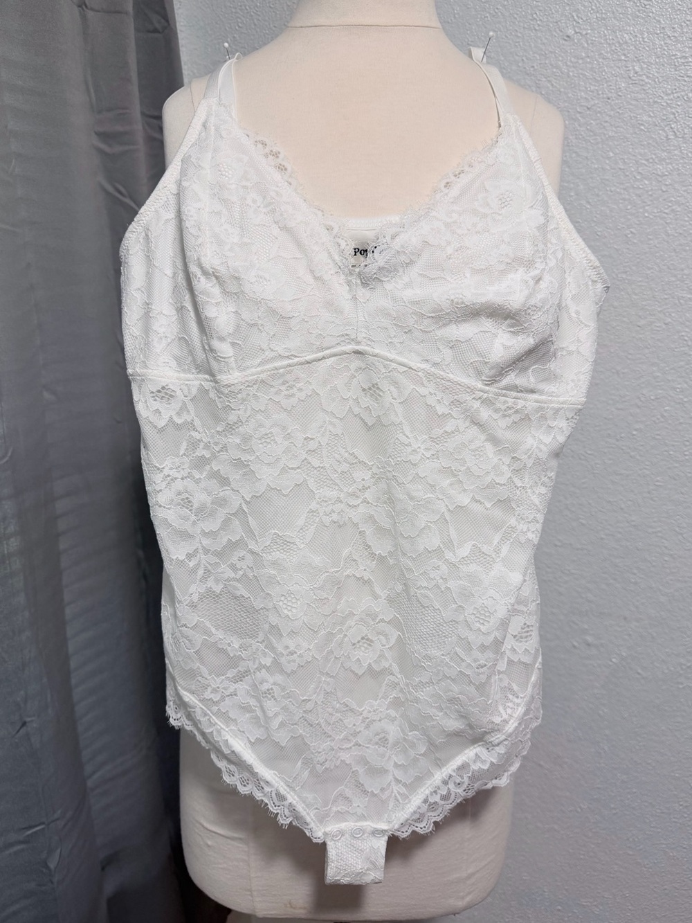 Popilush NWOT | White Lace Shapewear Bodysuit | XL